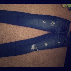 AEO ripped skinny jeggings